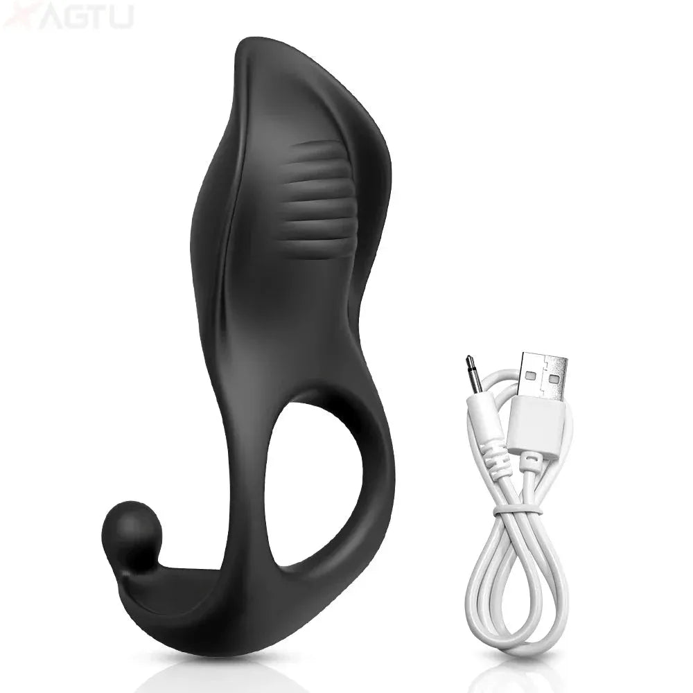 Silicone Prostate Massager with G Spot Vibrator